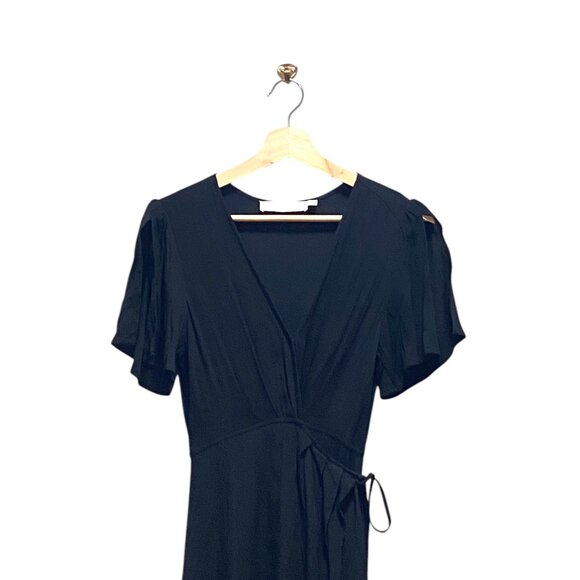 Astr The Label Adeline Wrap Dress Black Size S - Picture 6 of 15
